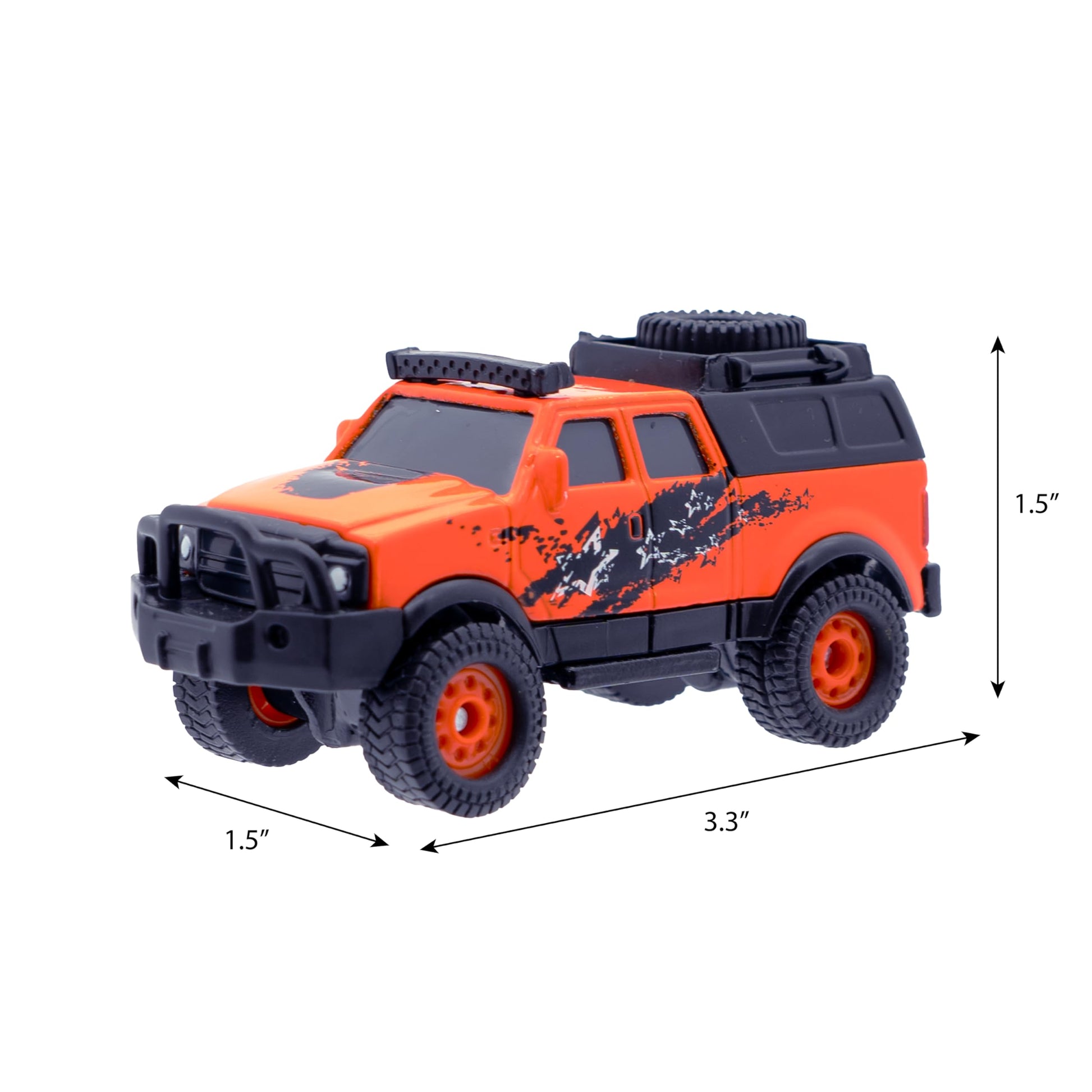 Mighty Fleet Diecast 3-Pack, Pick-Up Truck, SUV, and Off-Road Truck, Durable 3” Diecast Vehicles for Kids Ages 3+