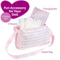 Adora Baby Doll Diaper Bag with Sturdy Straps, Includes Changing Mat and 2 Doll Diapers (Fits 13" Dolls), Birthday Gift For Ages 3+ - Classic Pastel