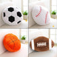 4 Pcs Sports Throw Pillows Fluffy Stuffed Soccer Ball Plush Pillow Baseball Throw Pillow Soft Stuffed Basketball Plush Pillows Football Shaped Plush
