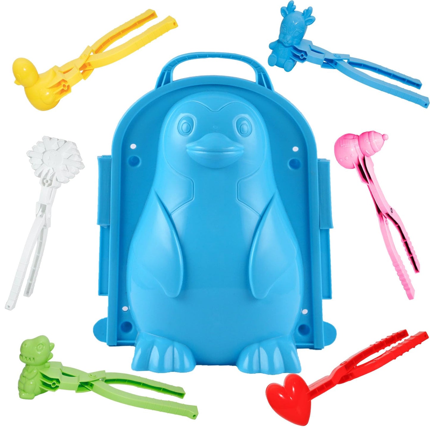 Holady 7 Pcs Snow Toys Set,Snowball Maker Tool and Sand Molds Beach Toys for Kids, Outdoor Winter and Summer Fun Set Toys