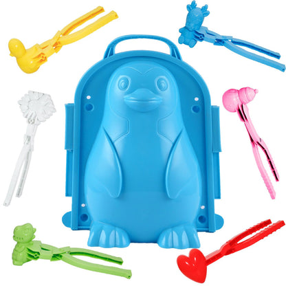 Holady 7 Pcs Snow Toys Set,Snowball Maker Tool and Sand Molds Beach Toys for Kids, Outdoor Winter and Summer Fun Set Toys