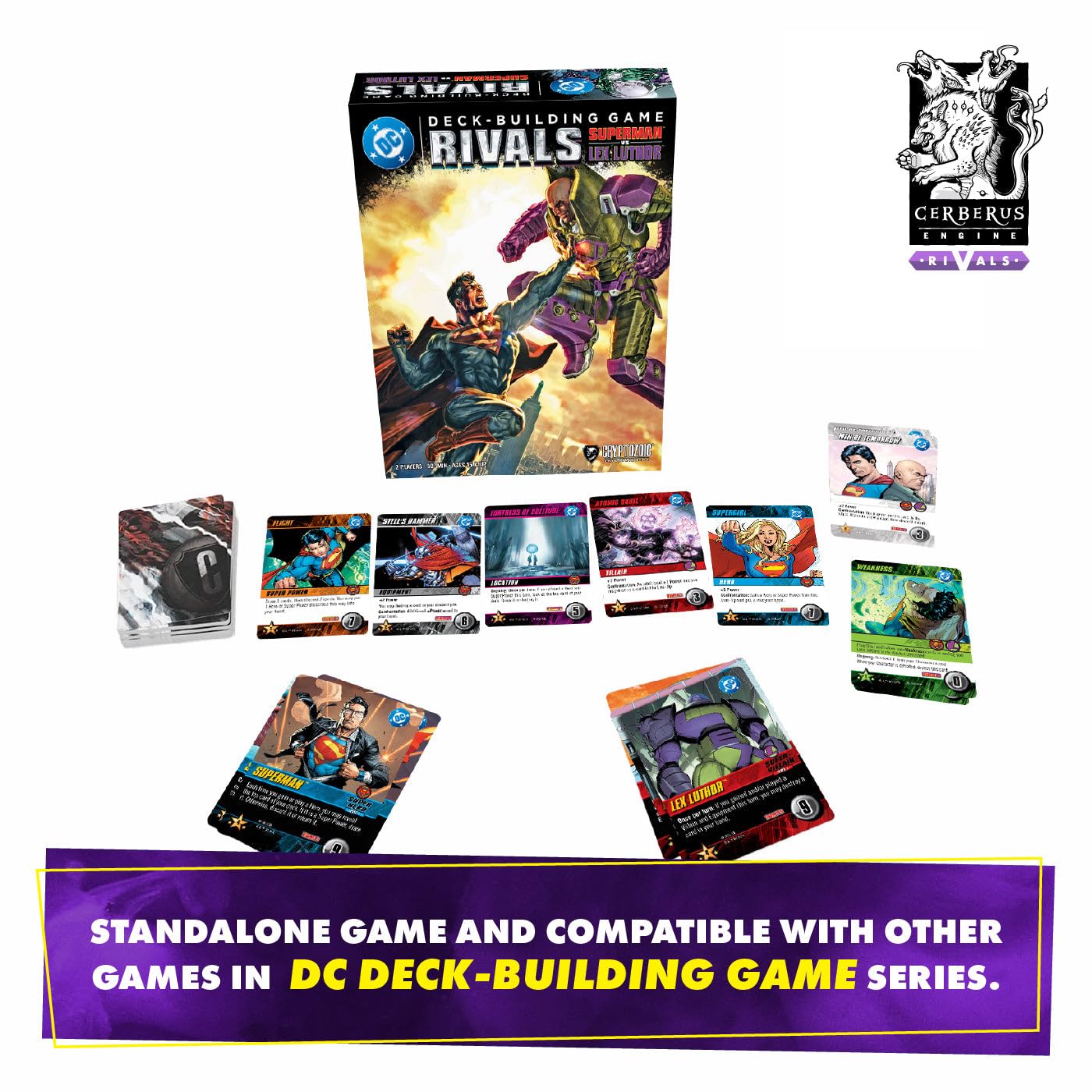 Cryptozoic Entertainment DC Deck-Building Game: Rivals - Superman vs. Lex Luthor