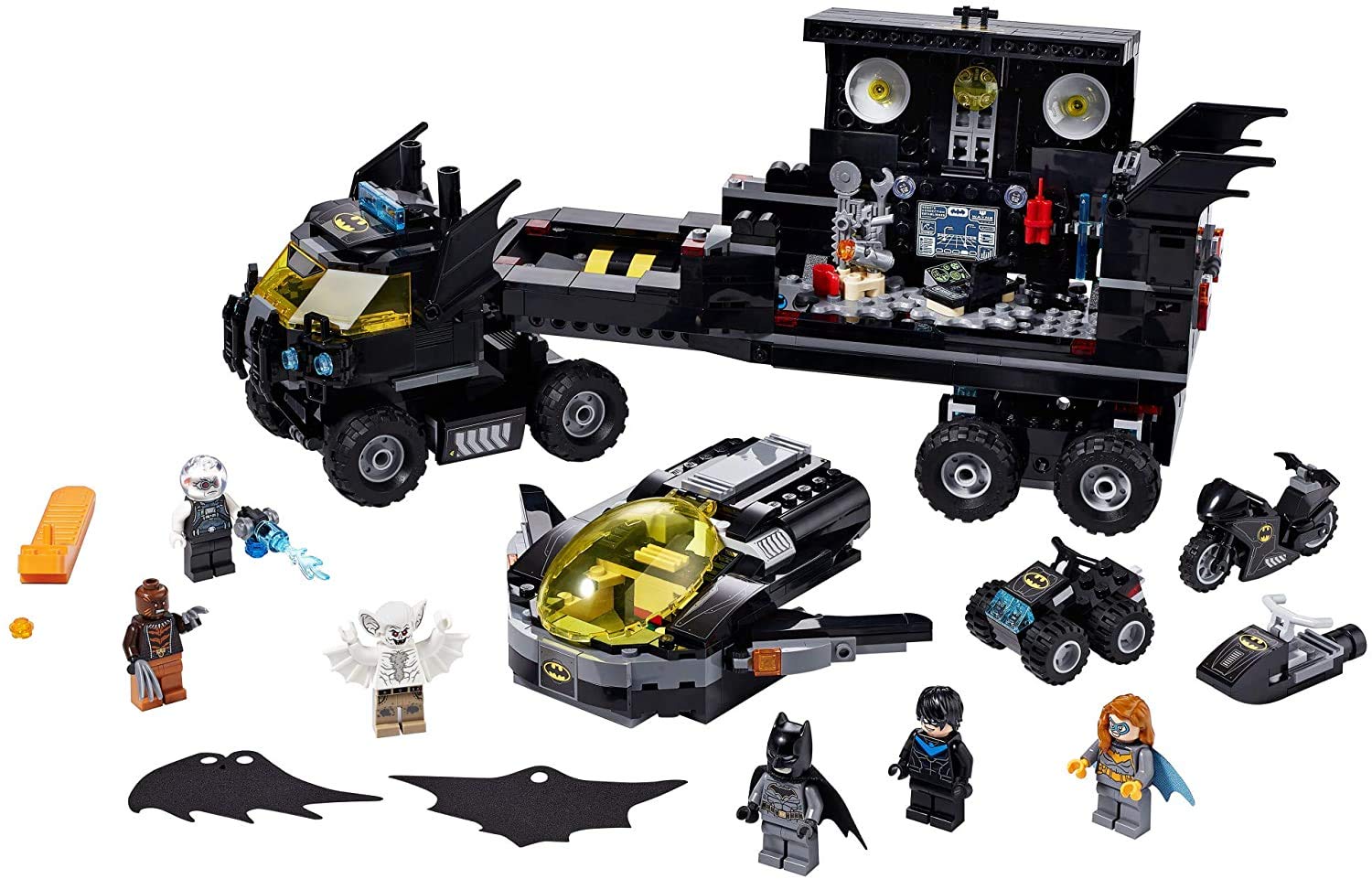 LEGO DC Mobile Bat Base 76160 Batman Building Toy, Gotham City Batcave Playset and Action Minifigures, Great ‘Build Your Own Truck’ Batman Gift for