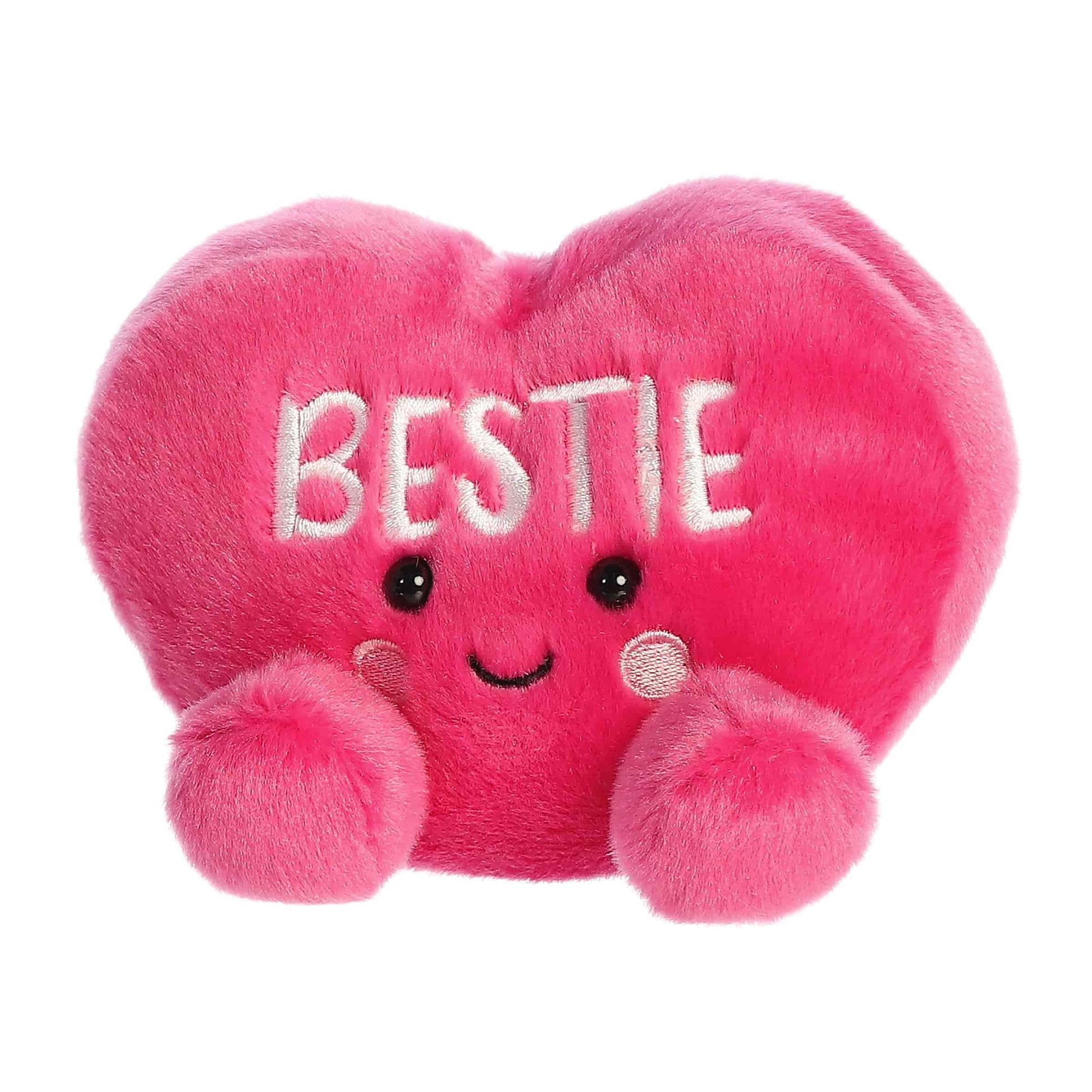 Aurora Adorable Palm Pals Bestie Candy Heart Stuffed Animal - Fun Seasonal Plush For Kids and Adult Collectors - Perfect for Decorating Rooms