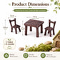 Miniature Furniture Set, Mini Table and Chairs, Wooden Garden Decor for Tiny Houses, Micro Landscape Accessories (A-1)