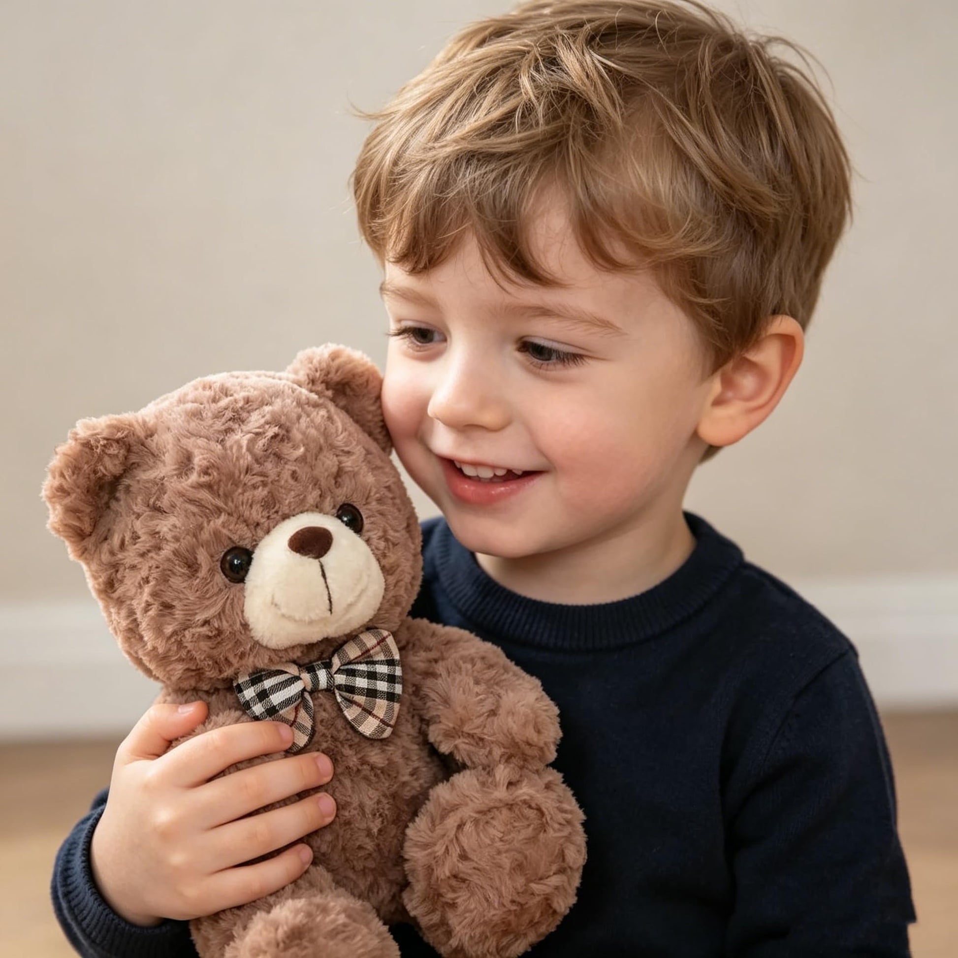 YUKOUQIAN Bear Stuffed Animal Cute Plush Doll Toy 8 inch for Girls Boys Christmas (tie Bear)