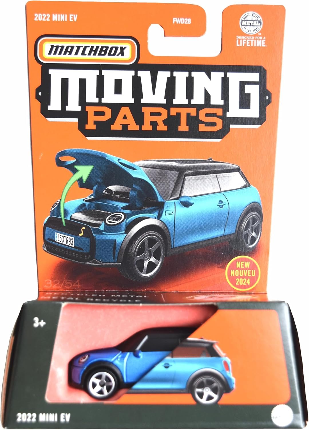Matchbox 2022 Mini EV, Moving Parts [Blue]