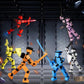 4PCS Mini Titan T-13 Action Figures Set, Assembly Completed Luck Dummy Robot 13 Action Figure Toys for Boys Stick Figures with Multi Joints Movable