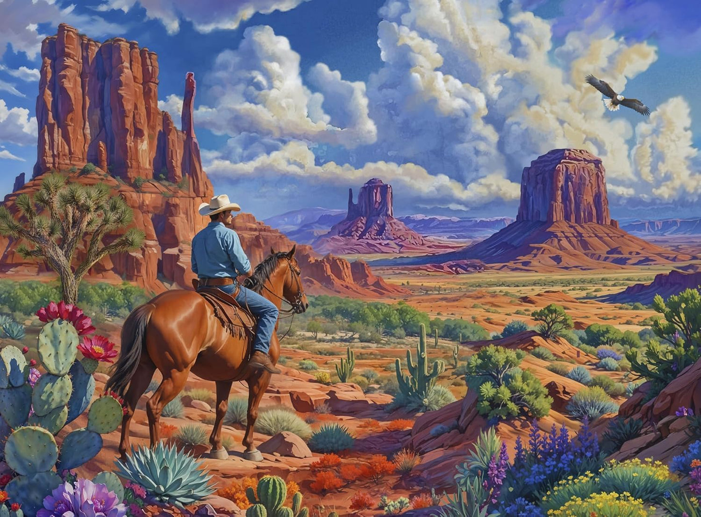 CEACO Western Venue 1000 Piece Jigsaw Puzzle for Adults, 26.75 x 19.75 in