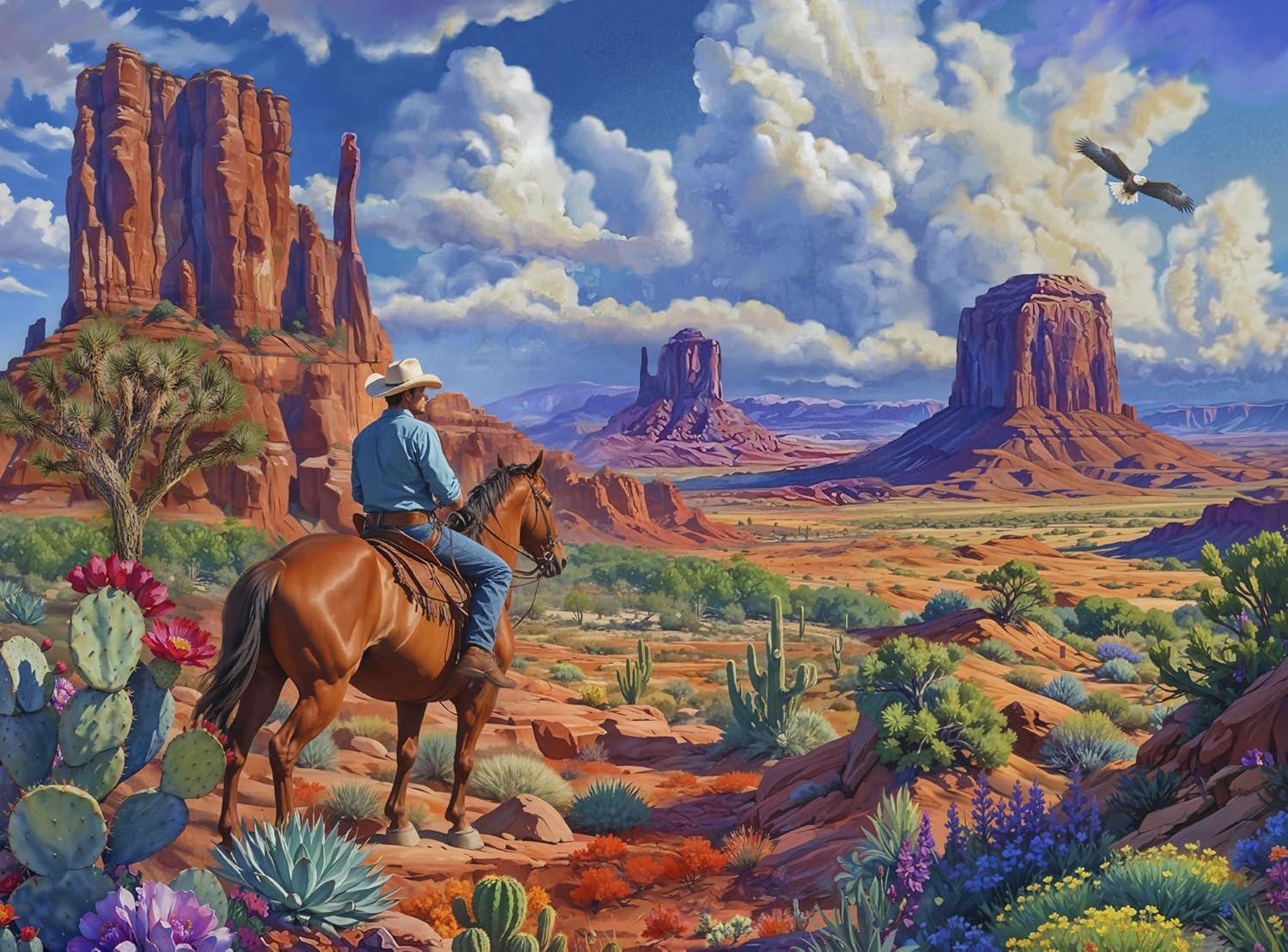 CEACO Western Venue 1000 Piece Jigsaw Puzzle for Adults, 26.75 x 19.75 in
