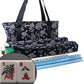 usamjtable American Mahjong Set 166 Tiles 4 All in One Pusher Rack Combo (Phoenix Blue)