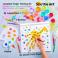 Shuttle Art Washable Finger Paint, 44 PCS with 36 Colors (1 fl oz) Toddler Paint, Paint Brushes, Palette, Non-Toxic Finger Painting for Toddlers