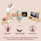 SPEEDY MONKEY Cozy Kids Dollhouse Living Room Playset with Bunny Sofa & TV