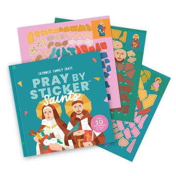 PRAY BY STICKER: Saints Sticker Book - Religious Activity - Interactive Faith-Based Learning with Stickers - Educational & Spiritual Book - Saints