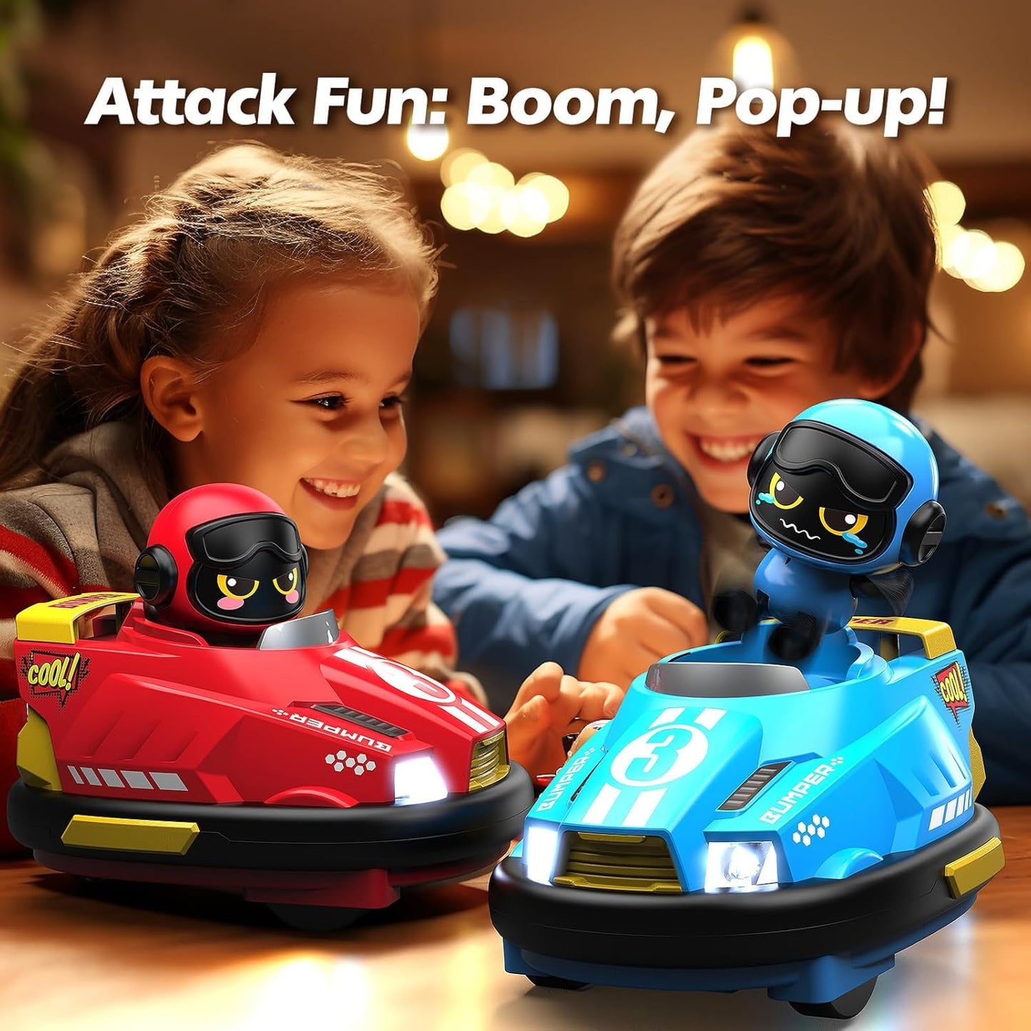 Cute Cartoon Remote Control Bumper Car (2 Pack)