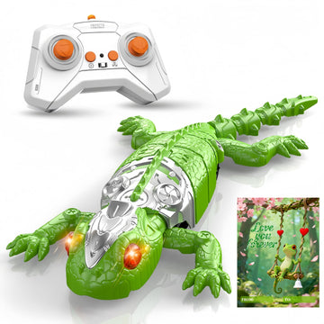 DOLGZIS 2026 Wall Crawler Gecko, Rechargeable Remote Control Robot Kids Toys, Gecko Wall Climbing Toy for Kids, Birthday, Easter, Christmas & Festival