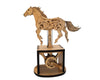 Abong 3D Wood Craft Mechanical Horse Automation Model | 221 Pieces of Precise Cuts of Plywood | Includes an Illustrated Instruction Book