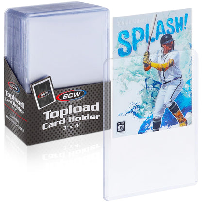 BCW 3x4 Topload Card Holder - Standard - 25ct | Rigid PVC Trading Card Protection for Baseball Cards, Football Cards, and Trading Cards Like Pokémon