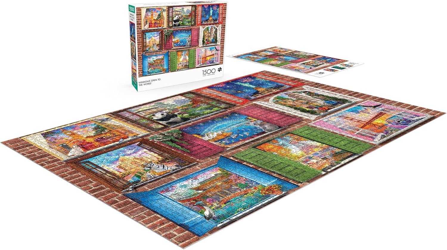 Buffalo Games - Dominic Davison - Windows Open to The World - 1500 Piece Jigsaw Puzzle for Adults -Challenging Puzzle Perfect for Game Nights