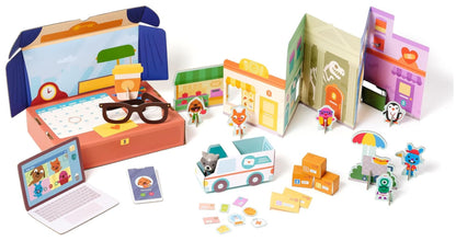 Sago Mini Big City, Activity Box with Pretend Play Toys & a Collectible Toy Figure, Kids Toys for Boys & Girls Ages 3 and up