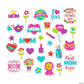 Fun Express Heart Stickers and Foam Shapes for Kids - Bulk 300 Pack Cute Stickers for Scrapbooking & Craft Supplies | Mothers Day Spring Crafts