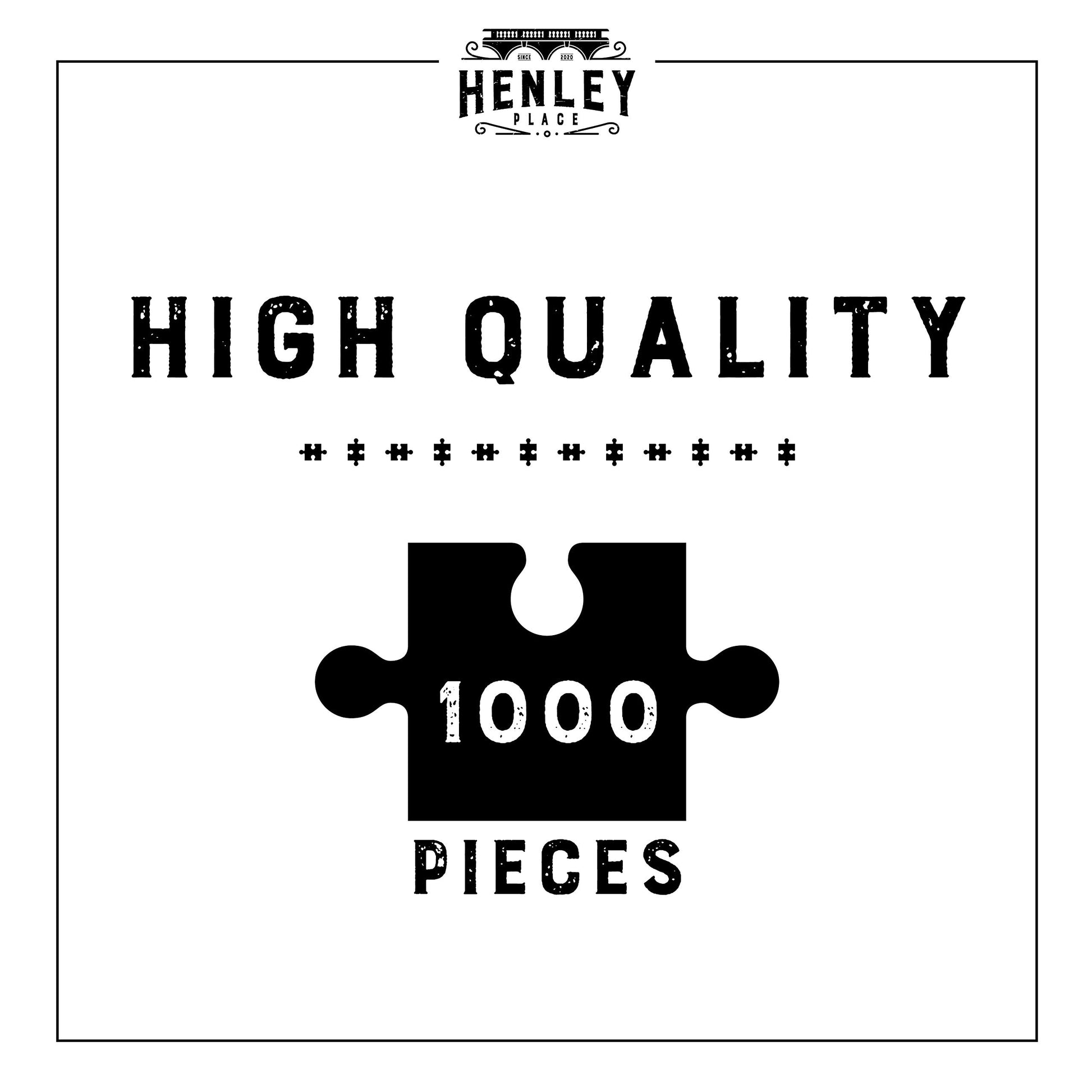 Horse Puzzle or Horse Puzzles for Adults 1000 Piece Horses Puzzle Frame with Fun Fact Poster & Reference Poster, Large Puzzle Galloping Horses on