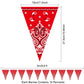 Boao 5 Pack Western Cowboy Party Decorations Bandana Pennant Banner Wild West Decor Western Cowboy Themed Yee Haw Country Party Decoration Supplies