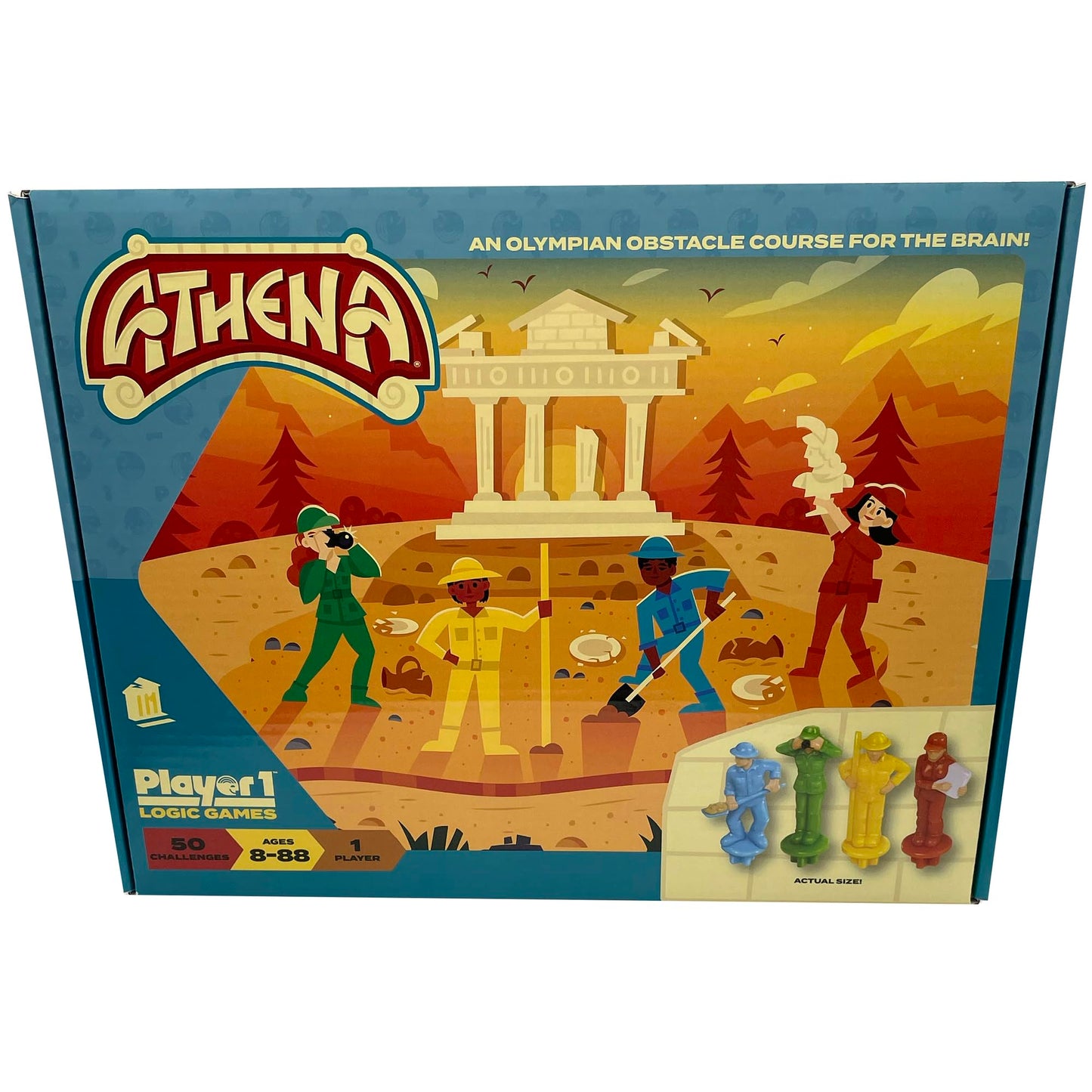 Player 1- Athena - Single Player Logic Game, 50 Challenges & Puzzles, Difficulty Levels Range from Easy to Difficult, Project Genius, Ages 8+