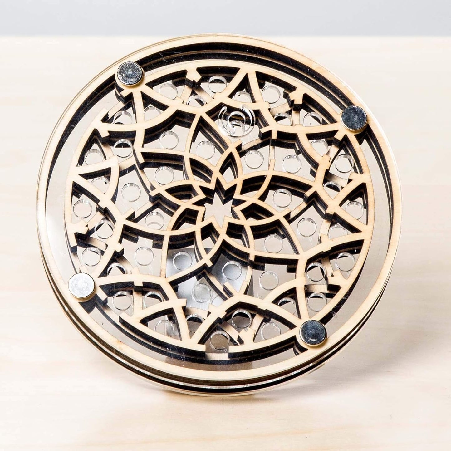 Project Genius Constantin Flower Maze Wooden Puzzle - Intricate Floral Labyrinth Brainteaser, Brain Game & Desk Toy, Ideal Gift for Adults & Teens 14+