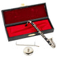 Dselvgvu Miniature Bass Clarinet with Stand and Case Mini Musical Instrument Bass Clarinet Replica Collectible Figurines Dollhouse Accessories Model