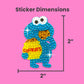 StickerBeans® Rhinestone Stickers x Sesame Street - Elmo and Friends 4-Pack, 2” x 2” Unique Sparkly Cut-to-Shape - Collecting, Trading, Laptops, Phone