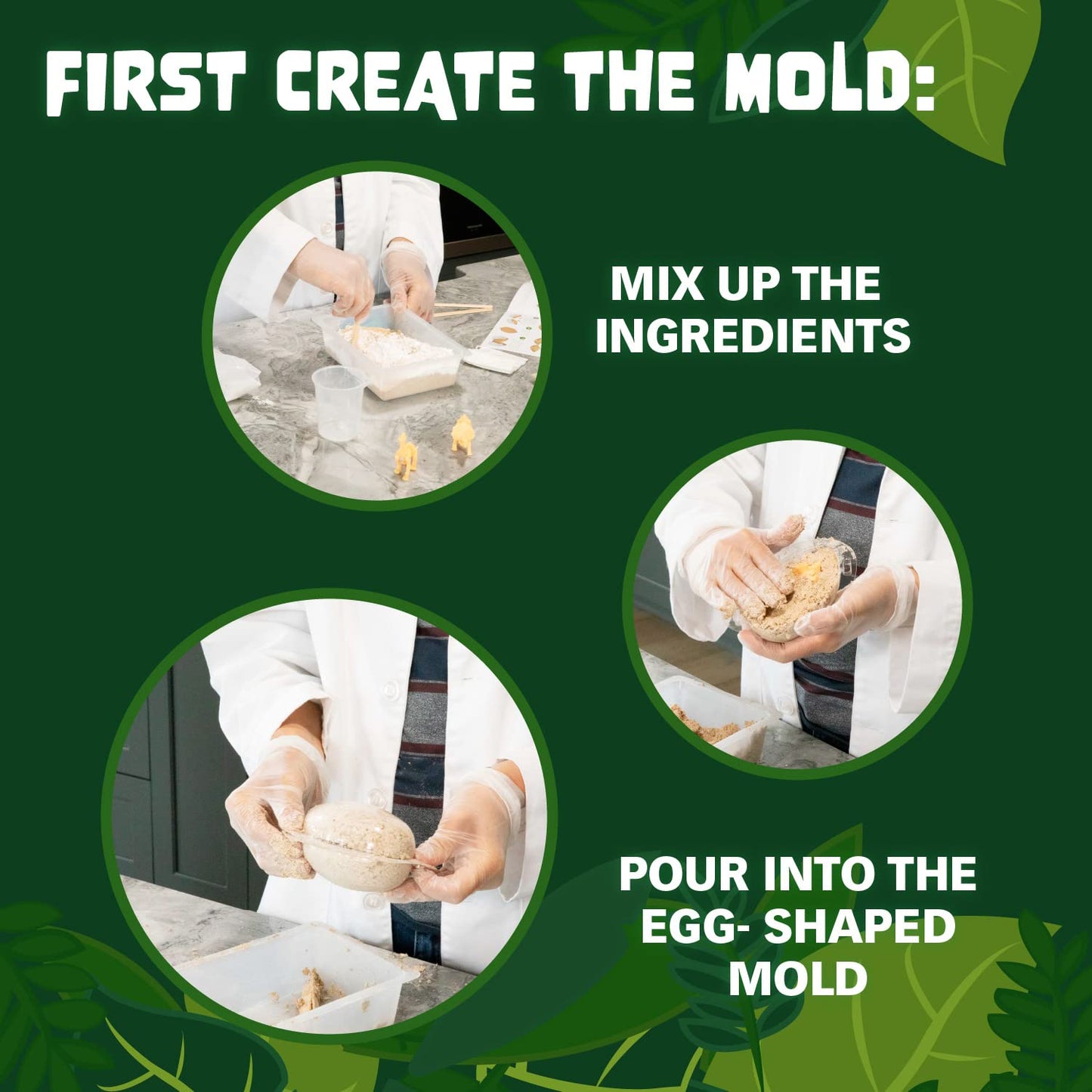 MindWare Dino Egg Dig Kit, Make 2 Giant Eggs
