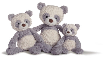 Mary Meyer Teddy Bear - Putty Collection Super Soft Stuffed Animal Plush Classic Toy Plushie, 17" Medium, Grey Shadow Panda Bear