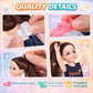 12 Pack Little Girls Party Favors Dolls - 5" Small Toddler Figures with Outfits, Dollhouse Size Pretend Play Set, Bulk Bundle Kids Toys Party Favors