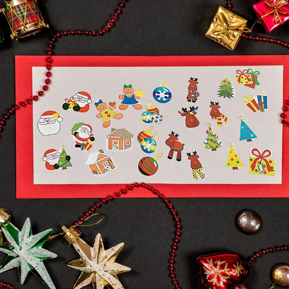 Fun Express Christmas Stickers On A Roll, 6 Pieces