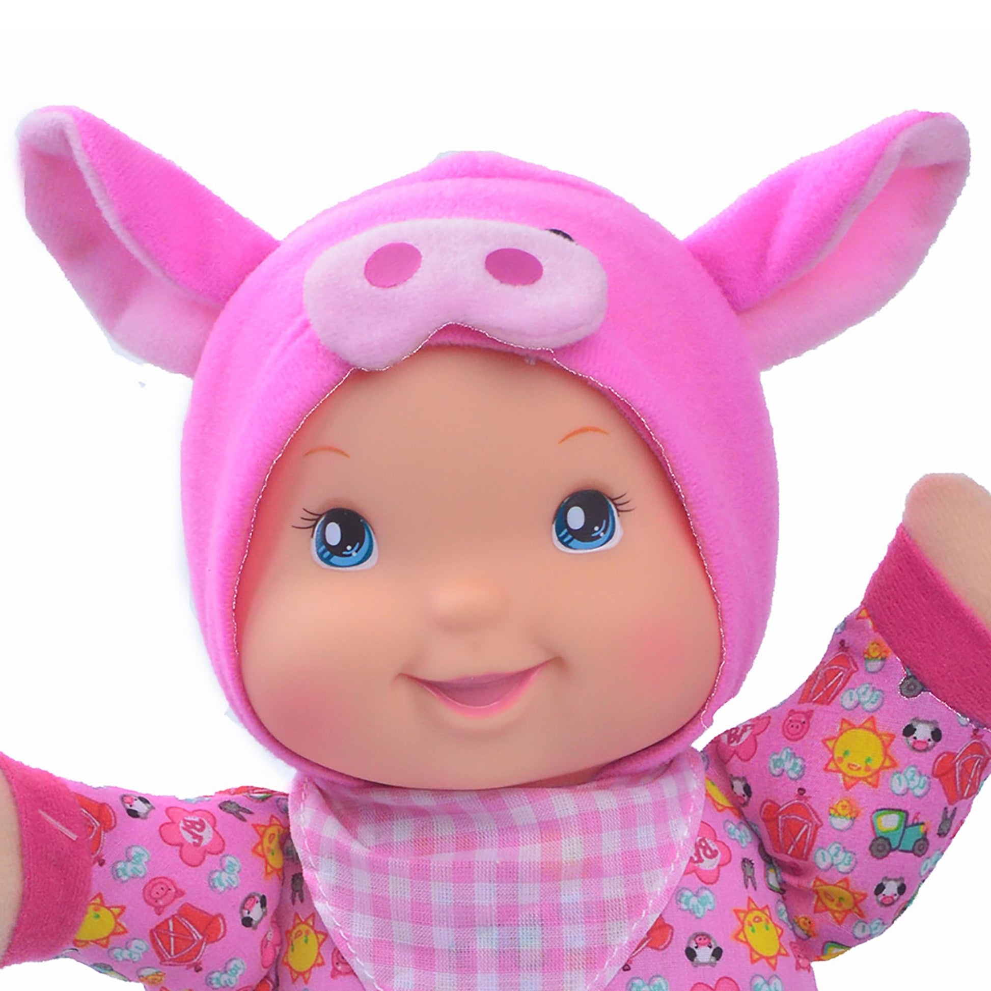 Baby's First 12" Farm Animal Friends Pink Pig Soft & Cuddly Singing Musical Doll, Sings Old McDonald Had a Farm