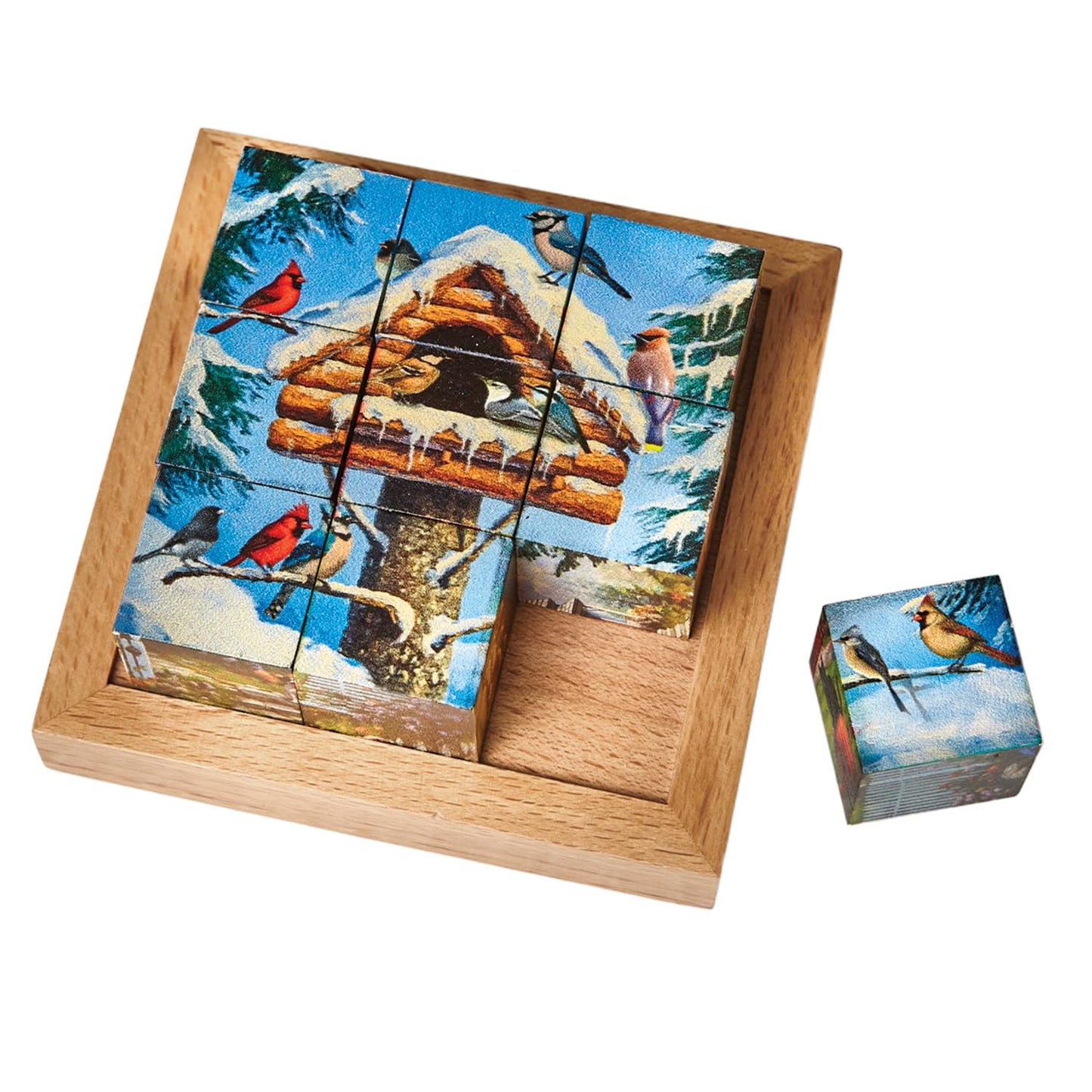 Bits and Pieces Wooden Block Puzzle - Seasons in the Country Tray Puzzle
