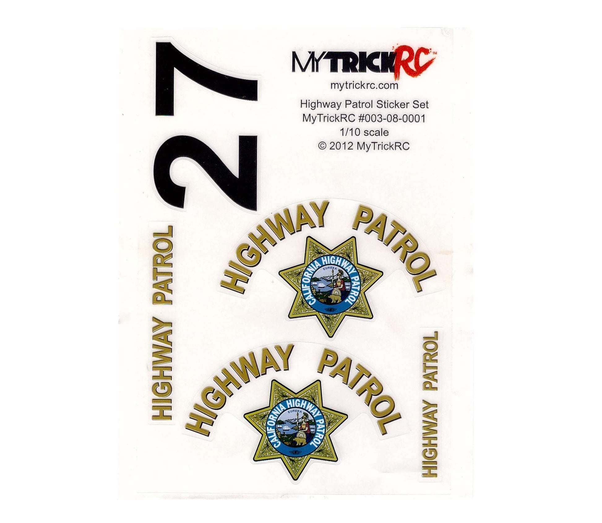 Genuine MyTrickRC CHP Sticker Set