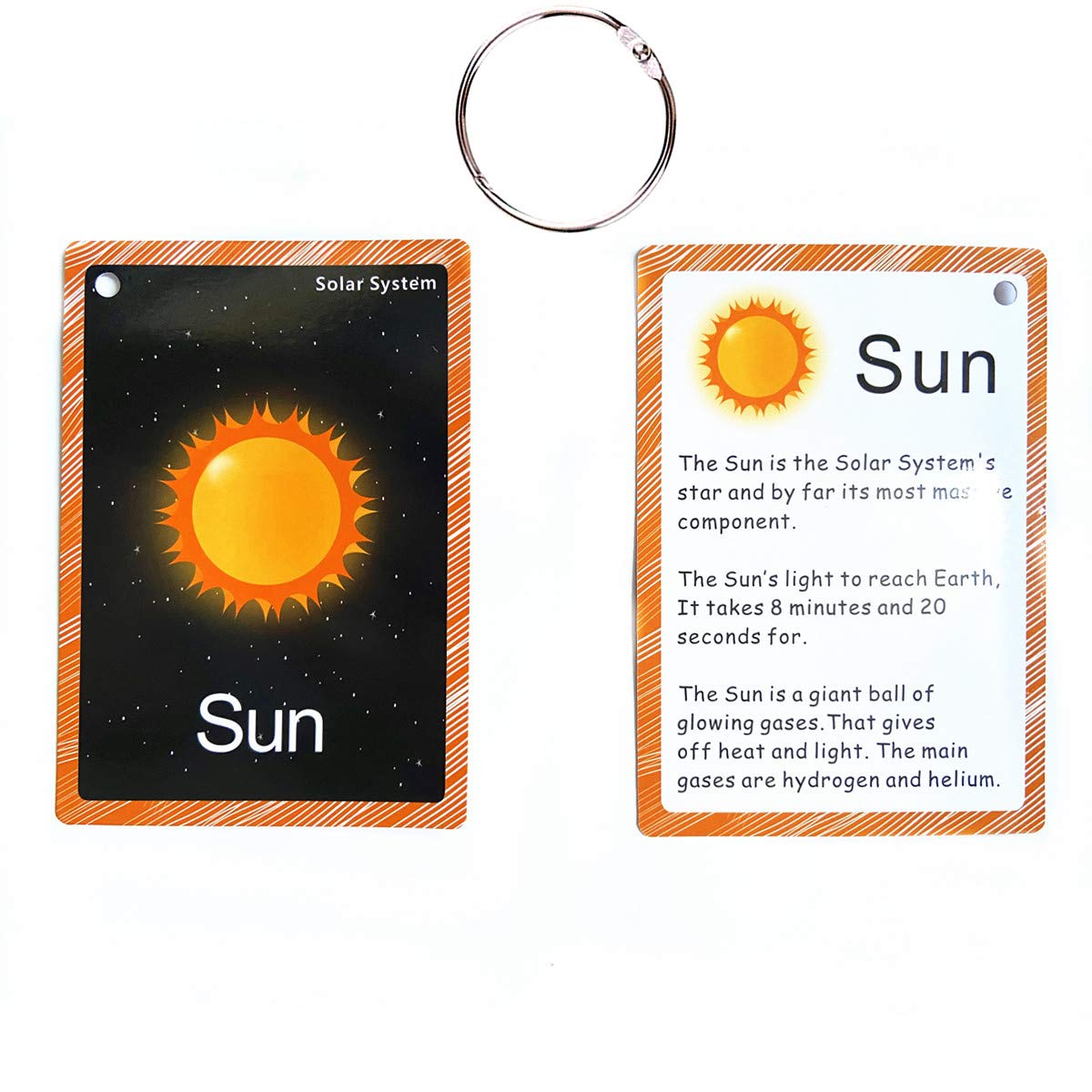Set of Solar System Flash Cards for Toddlers(15Count)|Kids Learning Flashcard & Montessori Pocket Cards|Perfect for Pre-K Decor Background Wall