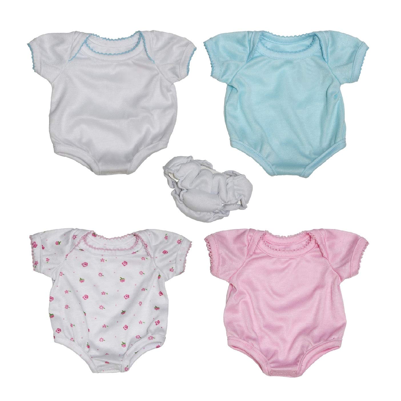 JC Toys, for Keeps! La Newborn by Berenguer Outfit Gift Set for 15-17" Dolls - 6 Pcs for Children 2+, Pink, Blue