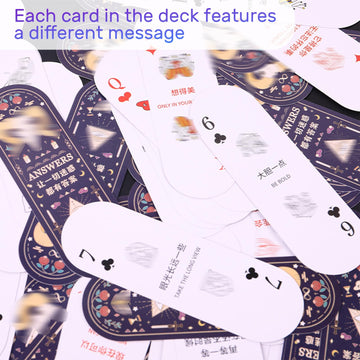 Eagyrosi Funny Mini Playing Cards - Portable Answers Book with Distinctive Messages, Narrow and Oval Deck of Cards for Poker Game, Suitable for All