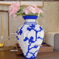 Micro Vase Building Blocks set, Blue & White Ceramic Style 3200PCS (1 sets), Compatible with Lego, 7*7*11? Creative Flower Building Kit for Home