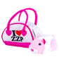 ZhuZhu City Hamster & Quilted Carrier - Jilly The Pink & White Interactive Hamster with 40+ Sounds & Movements - Take Your ZhuZhu Adventures Anywhere!
