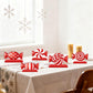 Pezutoi Christmas Table Decorations Wood Candy Set for Xmas Red & White Peppermint Christmas Home Desk Office Party Decoration