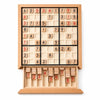 Wooden Sudoku Puzzle Game with Storage Drawer, Board Game for Adults, 9x9 Logic Puzzle for Brain Training, Travel, Family Night, Desk Games (Wooden