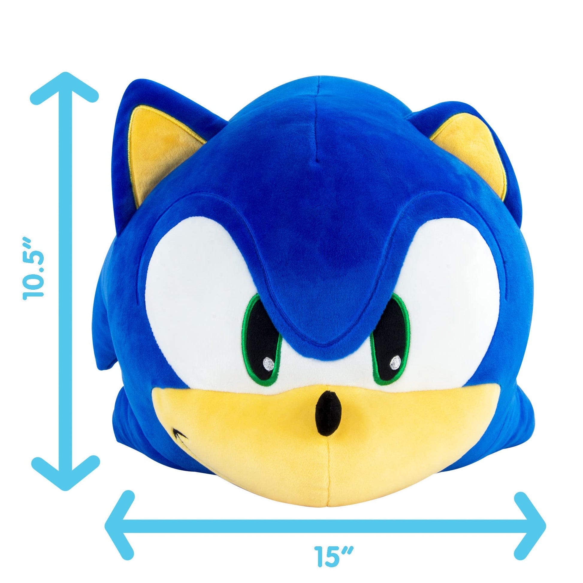 Club Mocchi-Mocchi- Sonic the Hedgehog Plush - 15 Inch Squishy Collectible Toy - Stuffed Animal Gift - Cute Plushie and Room Decor, Blue