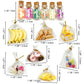 13 Packs Cute 1:12 Miniature Dollhouse Food Lollipop Toast Cheese Bread Donut Fruit Slice Jar Glass Bottle Mini Kitchen Scene Model Simulation DIY