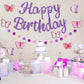 Danadia Pre-Strung Happy Birthday Banner, NO DIY Party Decorations (Purple)