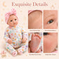 Babesnug Reborn Baby Dolls Girls with 2 Clothing Sets,18 Inch Lifelike Soft Vinyl Newborn Baby Girl Doll, Christmas Poseable Realistic Baby Doll with