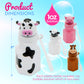 4E's Novelty - Barnyard Farm Animal Bubbles Party Favors with Wands Includes - Horse, Sheep, Pig and Cow - Pack of 12